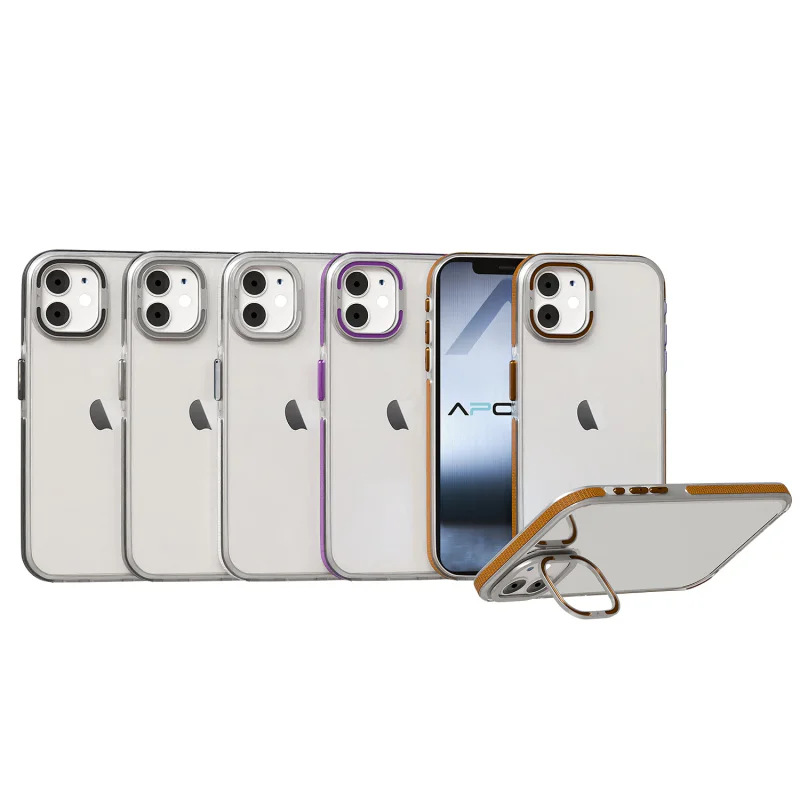 Capa Apokin Acrílica com Borda em Silicone Suporte e Proteção de Câmara para iPhone 11 Azul - Imagem 1