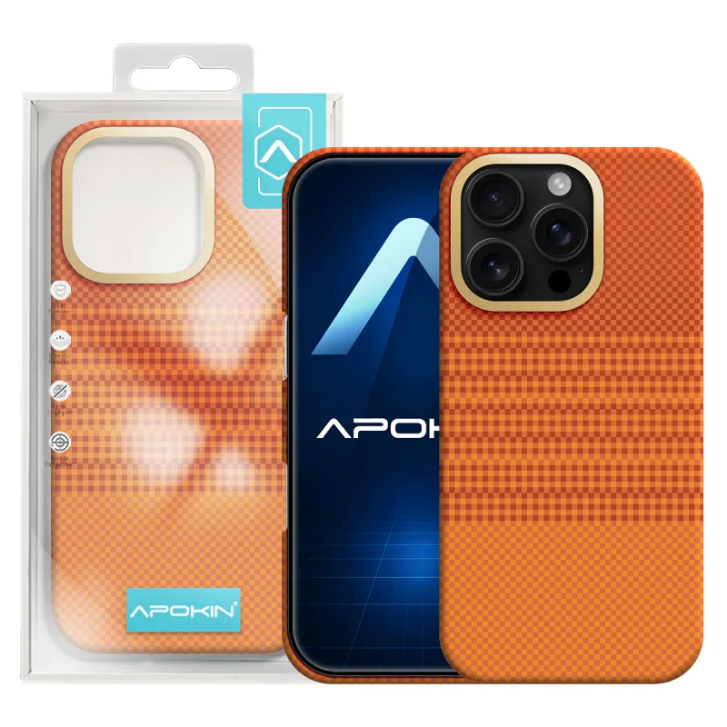 Capa Apokin para iPhone 16 Pro Max Fibra de Kevlar com MagSafe Azul - Imagem 4