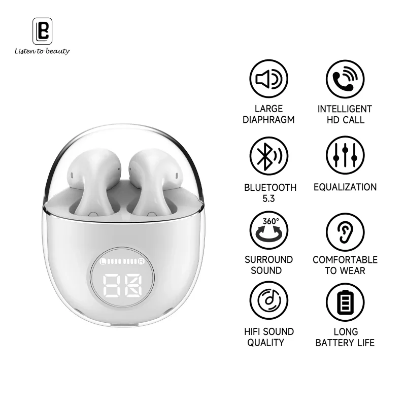 Auriculares Sem Fios Apokin Bavin BH17 Bluetooth Rosa - Imagem 4
