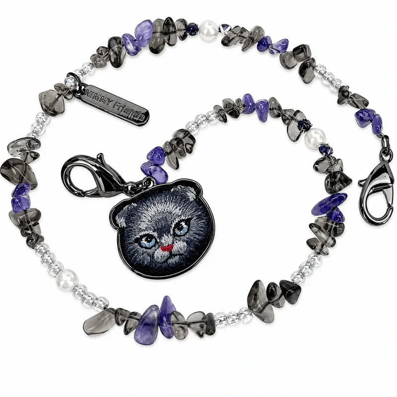 Pendente Apokin Nimmy Amigos Sorte Gato Preto para Telemóvel Preto - Imagem 3