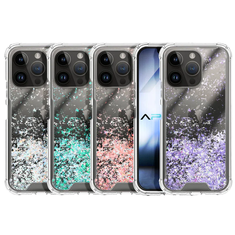 Capa de Gel Apokin Transparente para iPhone 13 Pro 6,1 polegadas Azul turquesa - Imagem 1