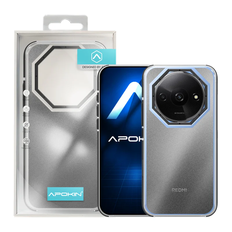 Capa Apokin para Xiaomi Redmi A3 Acrílica Rígida com Purpurina Preto - Imagem 2