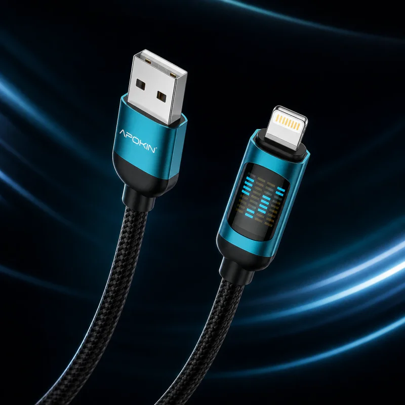 Cabo USB-A para Lightning Apokin Horse Light 15 W 3 A - Imagem 2