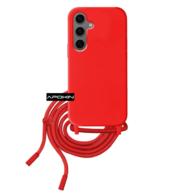 Estojo Macio Apokin com Cordão para Samsung Galaxy S24 Plus Rosa - Imagem 3