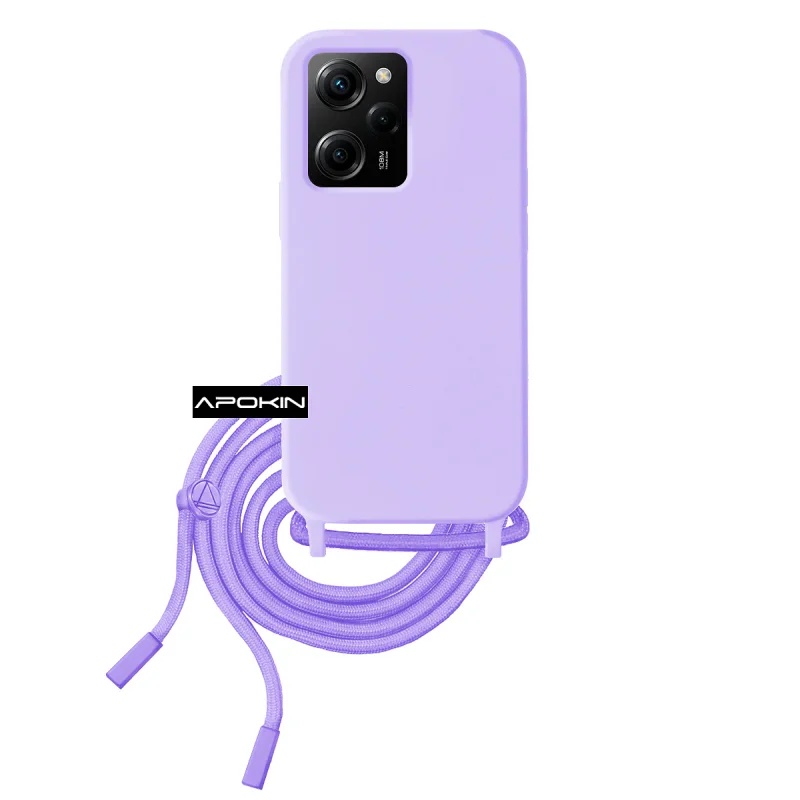 Capa Apokin para Xiaomi Redmi Note 12 Pro e Poco X5 Pro Flexível com Cordão Vermelho - Imagem 4