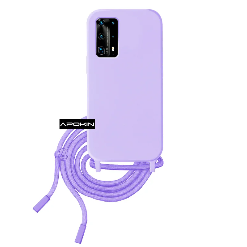 Capa Suave Apokin com Cordão para Huawei P40 Pro Lilás - Imagem 4