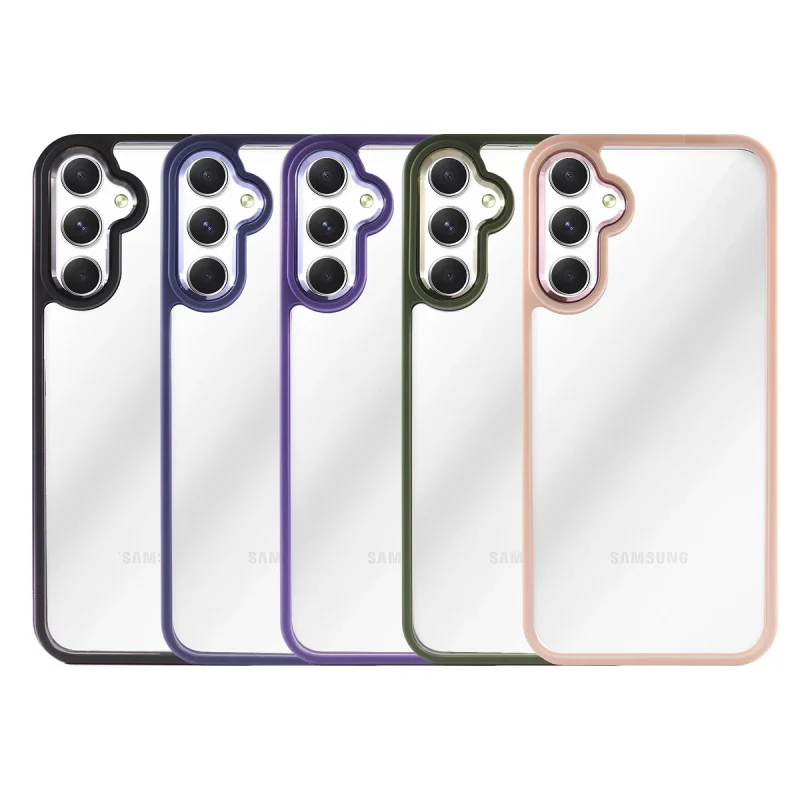 Capa de Silicone Apokin para Samsung Galaxy A13 com Aro Colorido Bege - Imagem 1
