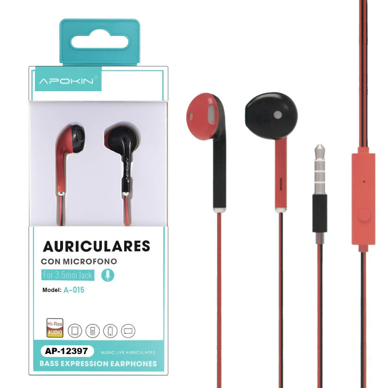 Auscultadores com Microfone Apokin A014 Branco - Imagem 4