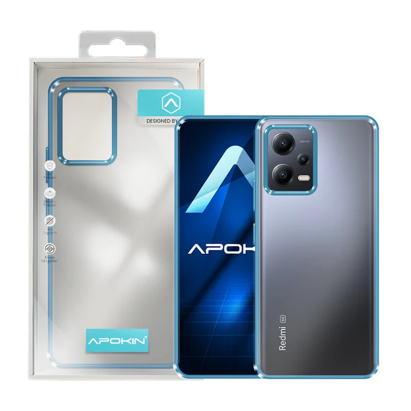 Capa Apokin Anti-Choque com Borda Colorida para Xiaomi Redmi Note 12 5G Preto - Imagem 5