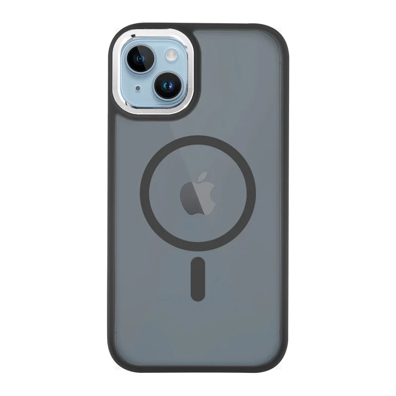 Capa Apokin com Alumínio e MagSafe Efeito Fumado para iPhone 15 Plus Preto - Imagem 3