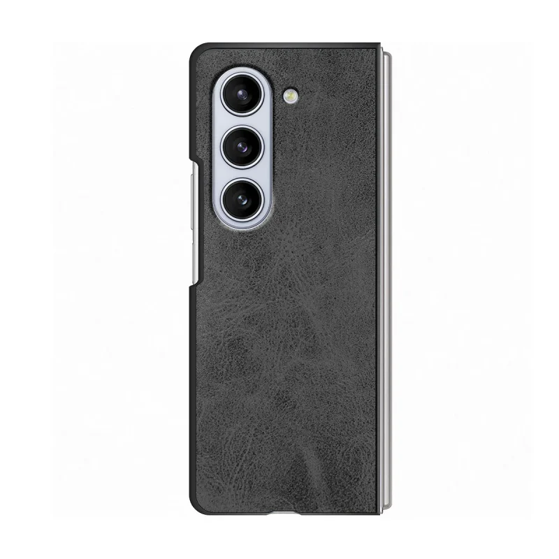 Capa com Tampa Apokin para Samsung Galaxy Z Fold5 em Pele Sintética Preto - Imagem 4