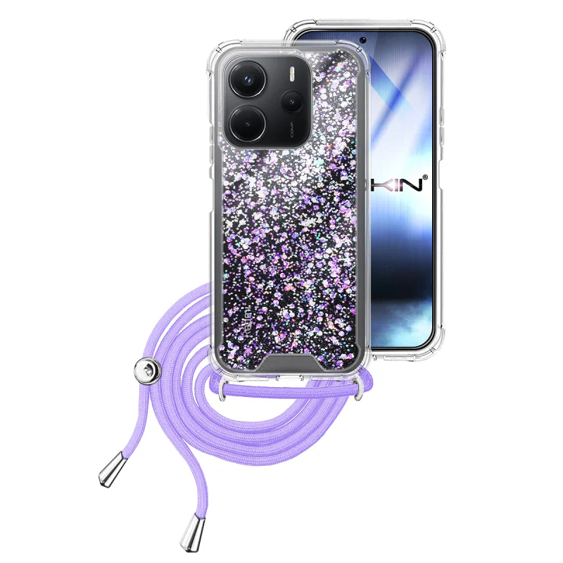 Capa Apokin para Xiaomi Redmi Note 14 4G Gel Transparente com Cordão Variedade de cores - Imagem 2