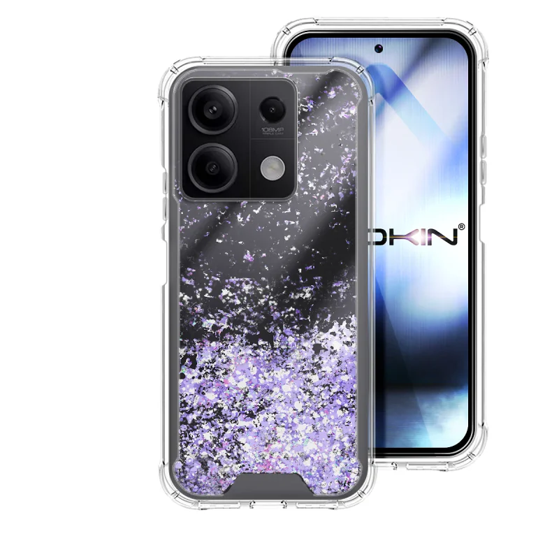 Capa Apokin para Xiaomi Redmi Note 13 5G Gel Acrílico com Glitter Variedade de cores - Imagem 2