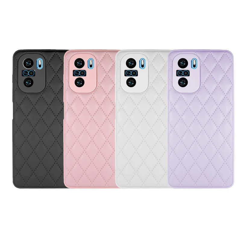 Capa Apokin Chamel Efeito Pele Fumada para Xiaomi POCO F3 e Mi 11i Lilás