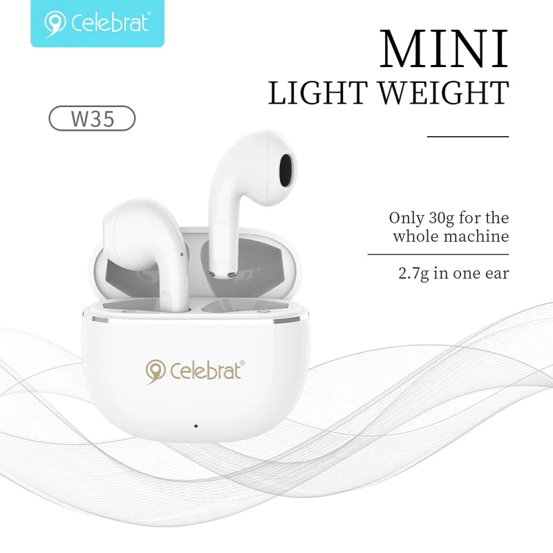 Auriculares Apokin Celebrat W35 Bluetooth 5.3 Branco - Imagem 5