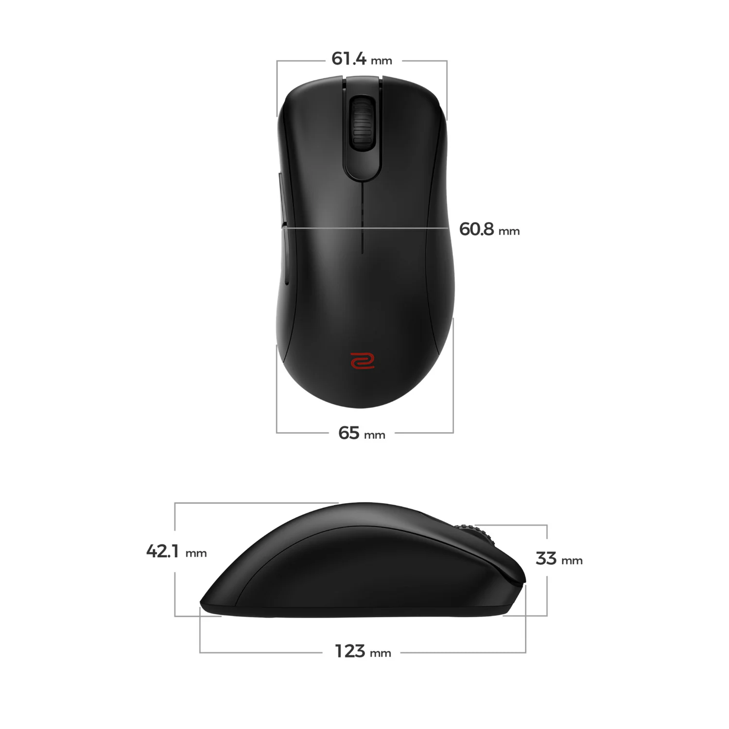 Rato Gaming sem Fios ZOWIE EC2-DW 4K 3200 DPI Ergonómico para Destros Preto - Imagem 8