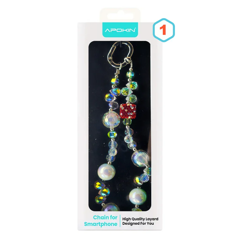 Cordão de Pulso Apokin para Telemóvel com Pérolas Variedade de cores - Imagem 2