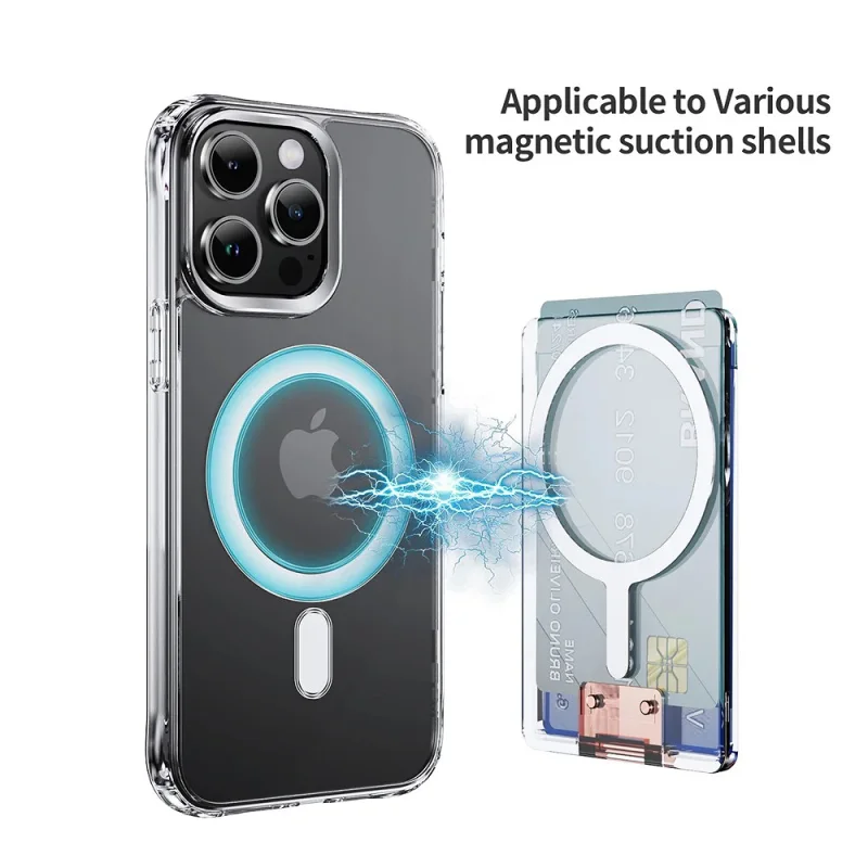 Porta-Cartões Apokin Transparente com MagSafe Variedade de cores - Imagem 2