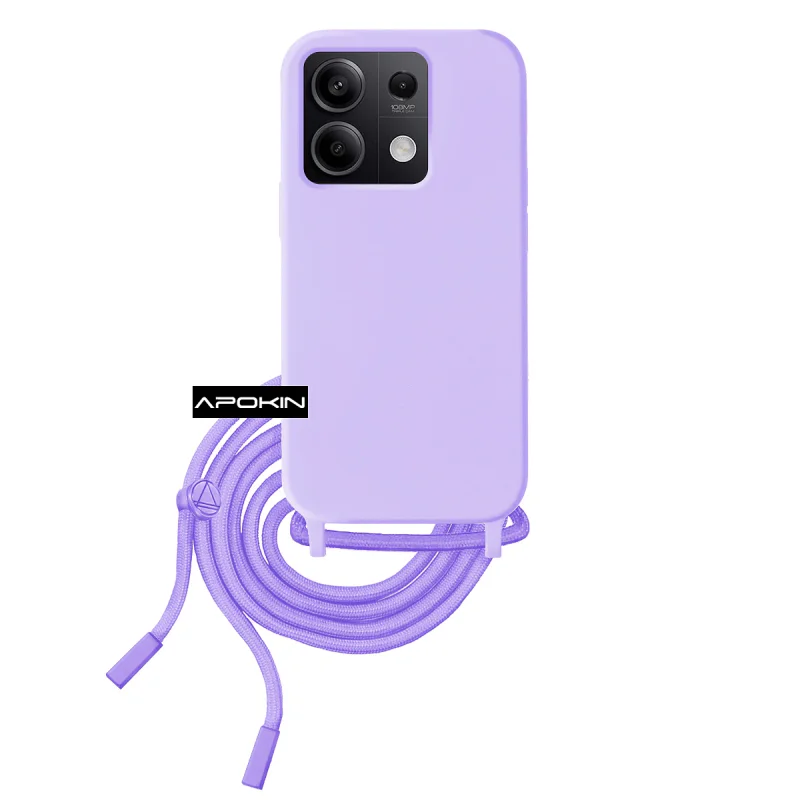 Capa Apokin para Xiaomi Redmi Note 13 5G Macia com Cordão Azul turquesa - Imagem 4