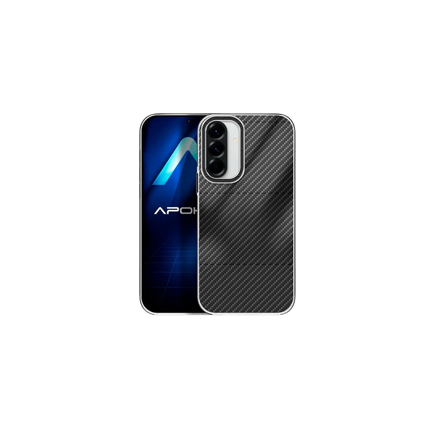 Capa Efeito Carbono Apokin para Samsung Galaxy A57 Preta - Imagem 1