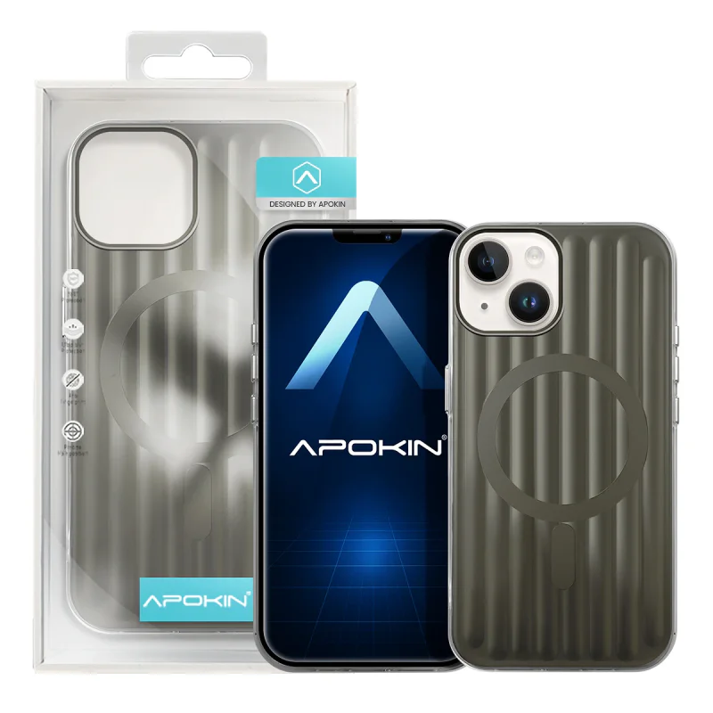 Capa Apokin para iPhone 13 / 14 Mate Metalizada com MagSafe Rosa - Imagem 5