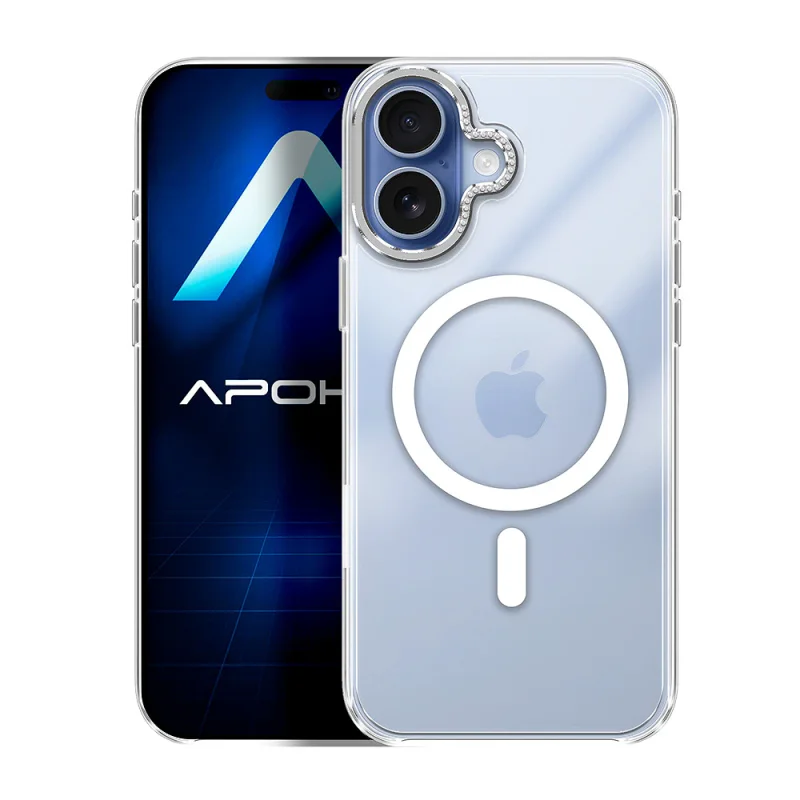 Capa Apokin Puro Diamante para iPhone 17 em Acrílico com MagSafe Transparente - Imagem 2