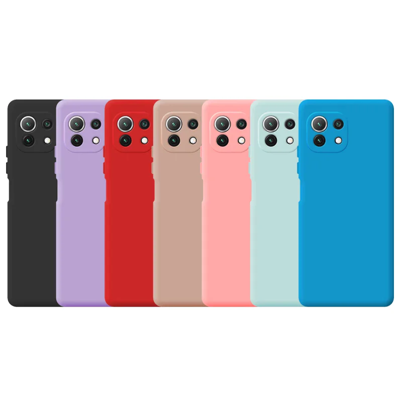 Capa de Silicone Apokin com Proteção de Câmara 3D para Xiaomi Mi 11 Lite Variedade de cores