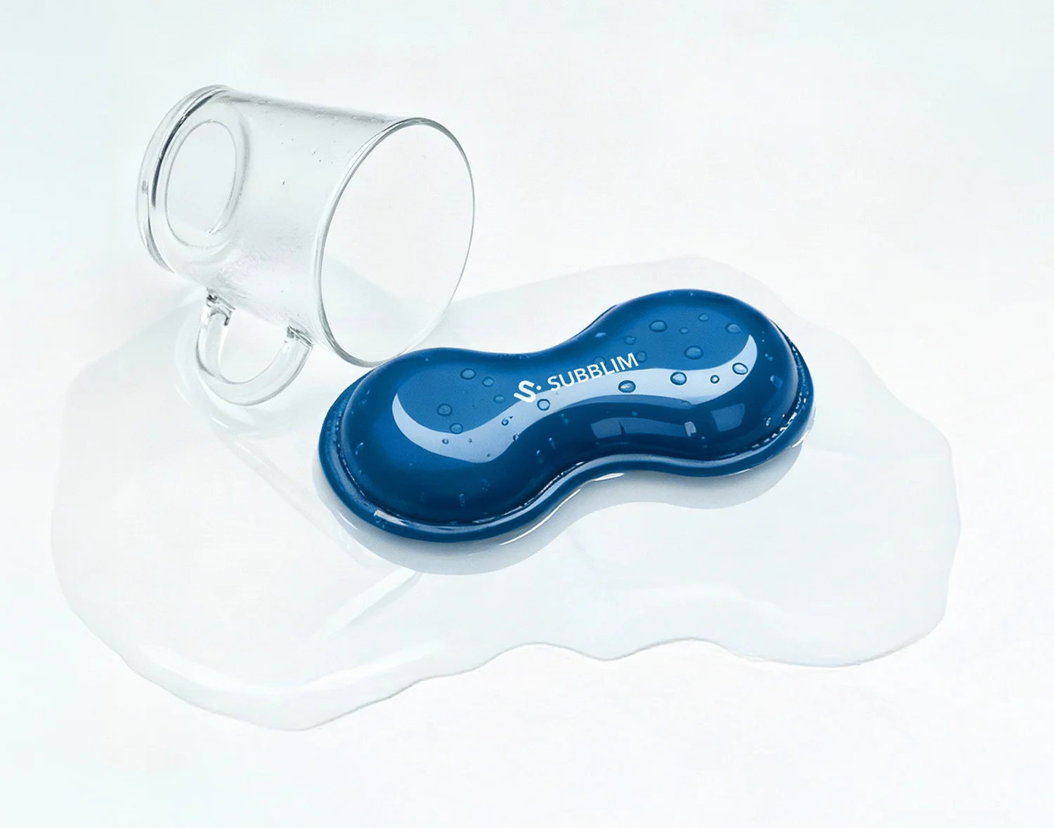 Apoio de Pulso para Rato Subblim Ergo Crystal Flex em Gel Azul Escuro - Imagem 4