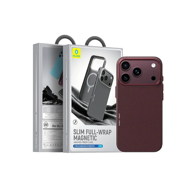 Capa Apokin BLUEO para iPhone 17 Pro / 18 Pro Magnética em Fibra de Aramida Dourado - Imagem 4