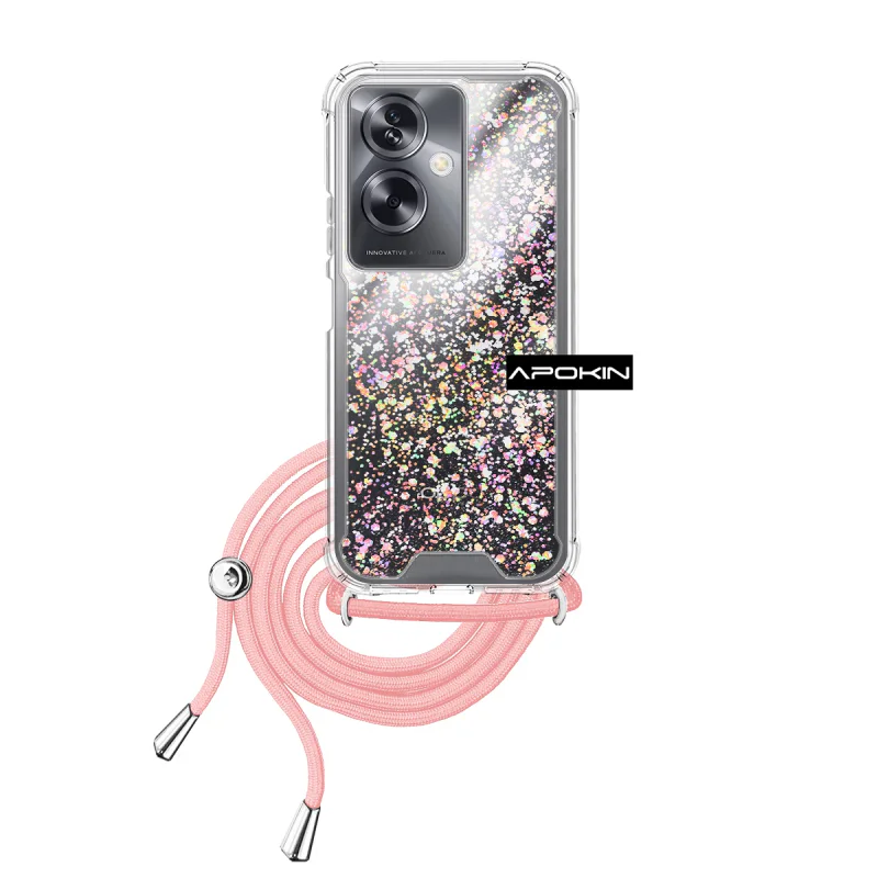 Capa Apokin para Oppo A79 5G Gel Transparente com Cordão Preto - Imagem 3