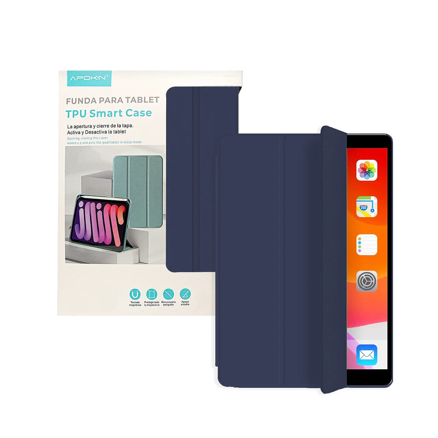 Capa Smart Cover Apokin para Xiaomi Redmi Pad 2 Pro, Azul - Imagem 1