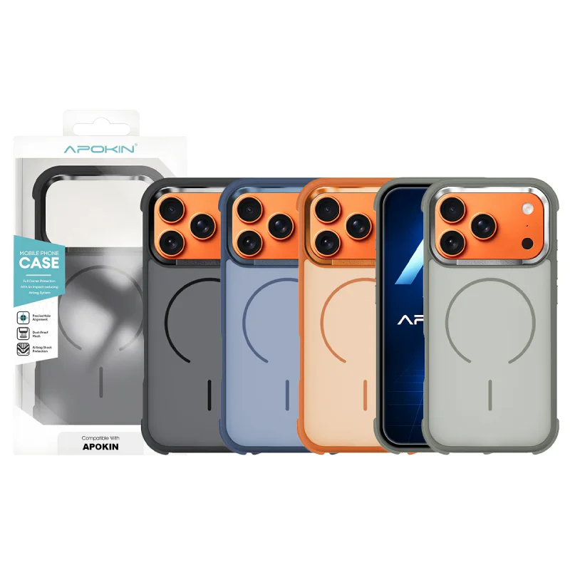 Capa Apokin Antishock Mag para iPhone 17 Pro e 18 Pro Azul