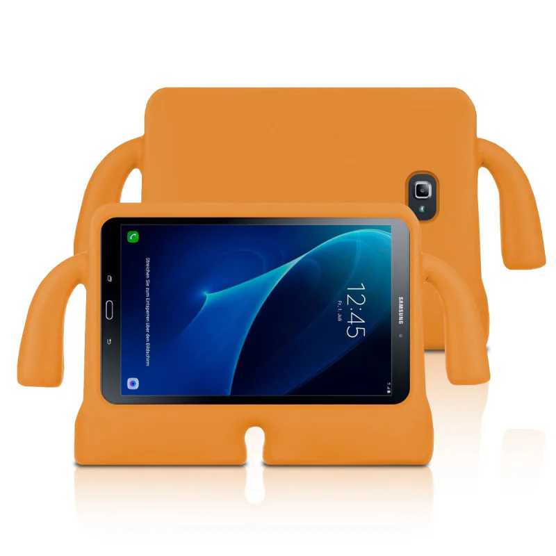 Capa Apokin para Samsung Galaxy Tab A 10,1 polegadas T580 2016 Silicone Reforçado Infantil Laranja - Imagem 1