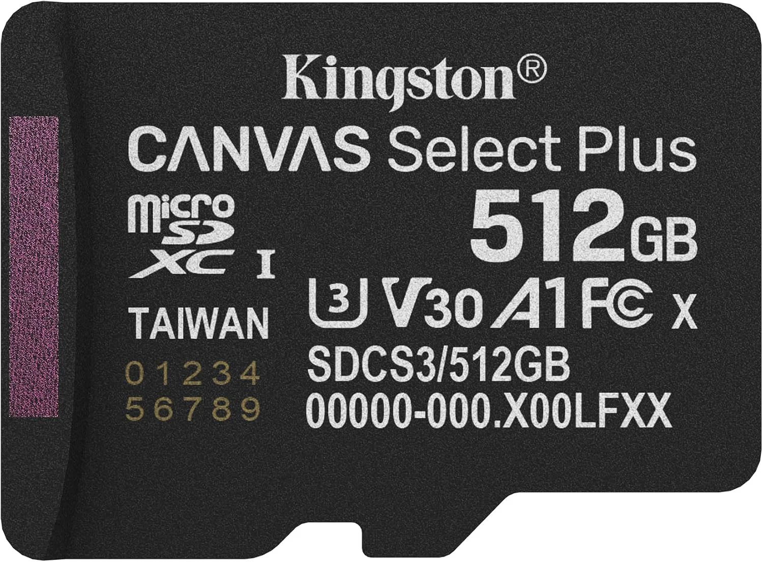 Cartão de Memória microSDXC Kingston Canvas Select Plus 512 GB Classe 10 UHS-I