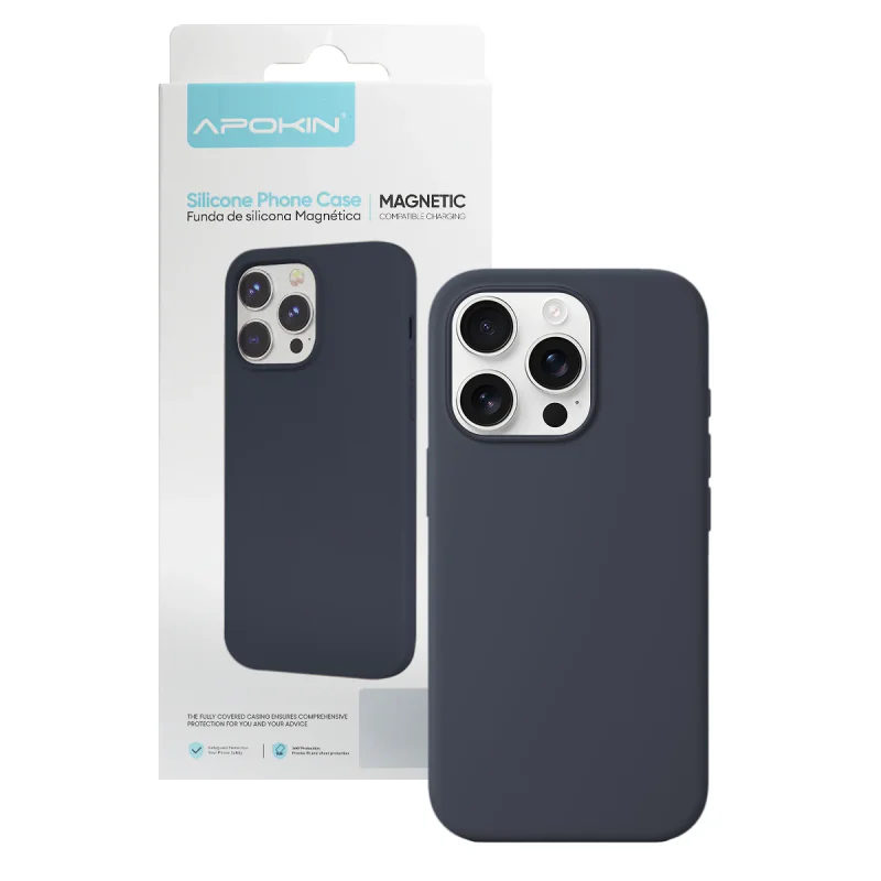 Capa Apokin para iPhone 16 Pro Max Silicone Líquido com MagSafe Grená - Imagem 3