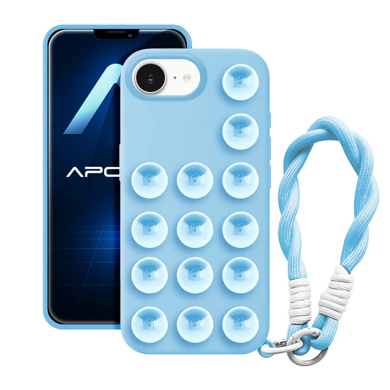 Capa de Silicone com Ventosas e Cordão iPhone 16e Variedade de cores - Imagem 5