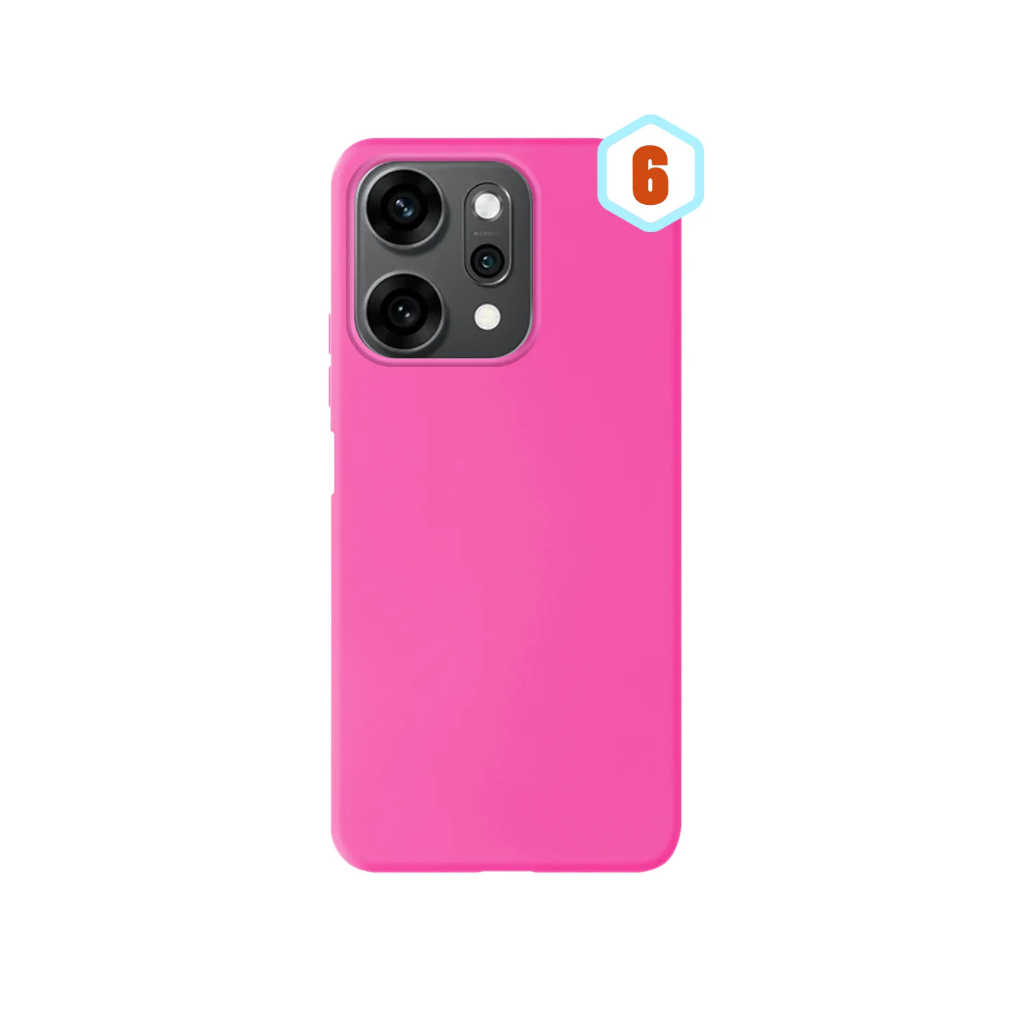 Capa de Silicone Líquido Apokin para Oppo Reno 14 Pro, Fúcsia - Imagem 1