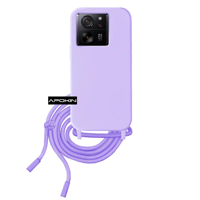 Capa Apokin para Xiaomi 13T / 13T Pro Suave com Cordão Azul Turquesa - Imagem 4