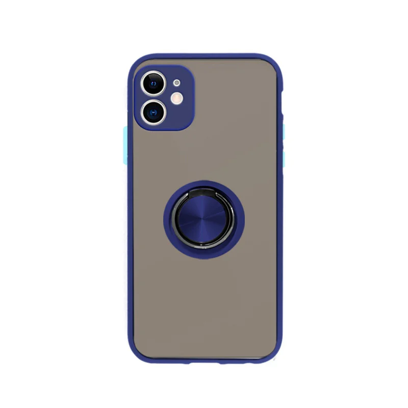 Capa Apokin para Apple iPhone 13 Pro em Gel Magnética com Suporte Fumado Azul - Imagem 2