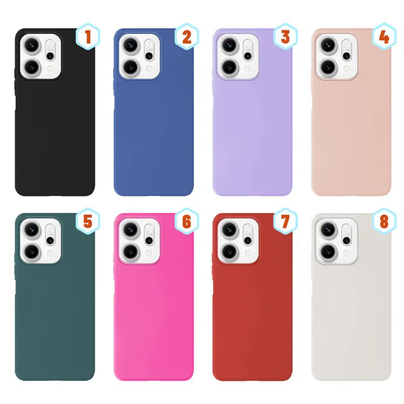 Capa Apokin para Oppo Reno 14 em Silicone Líquido Efeito Pele Cor 7 - Imagem 1