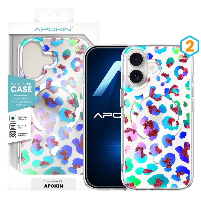 Capa Apokin para Apple iPhone 16 Silicone com Desenho e MagSafe Cor 4 - Imagem 3