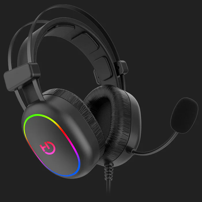 Headset Gaming Hiditec Erys ARGB com Microfone Jack 3,5 mm Preto - Imagem 6