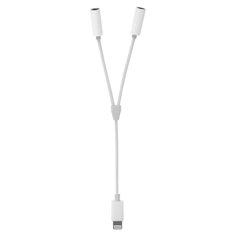 Cabo de Áudio Apokin Lightning para Duplo Jack 3,5 mm - Imagem 2