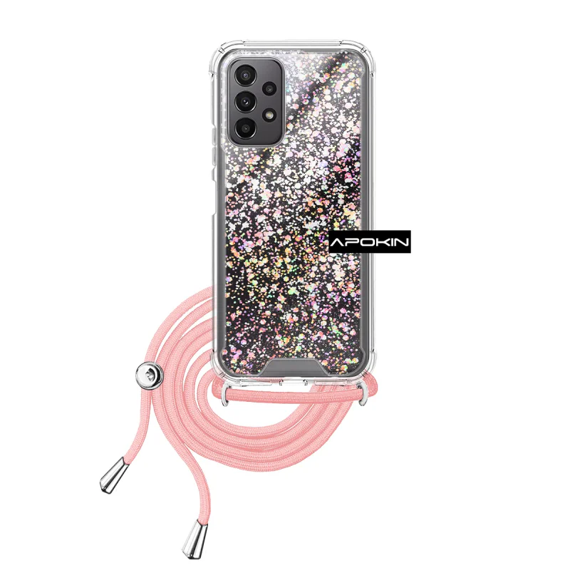Capa de Gel Apokin com Cordão para Samsung Galaxy A23 e M23 Transparente Variedade de cores - Imagem 3