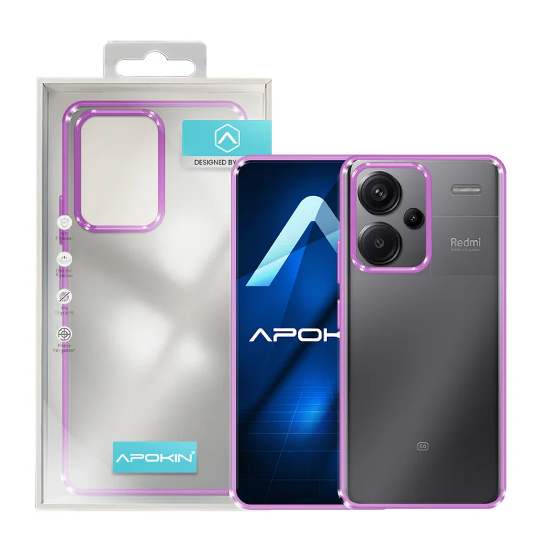 Capa Acrílica Antichoque com Borda Colorida Apokin para Xiaomi Redmi 12 Preto - Imagem 4