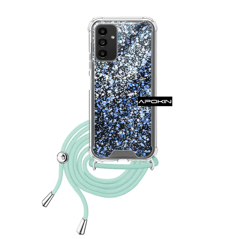 Capa de Gel Apokin para Samsung Galaxy A13 5G Transparente com Cordão Preto - Imagem 4