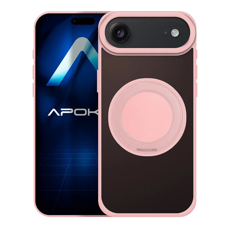 Capa Apokin para iPhone 17 Air Smoked com Suporte Giratório Preto - Imagem 5
