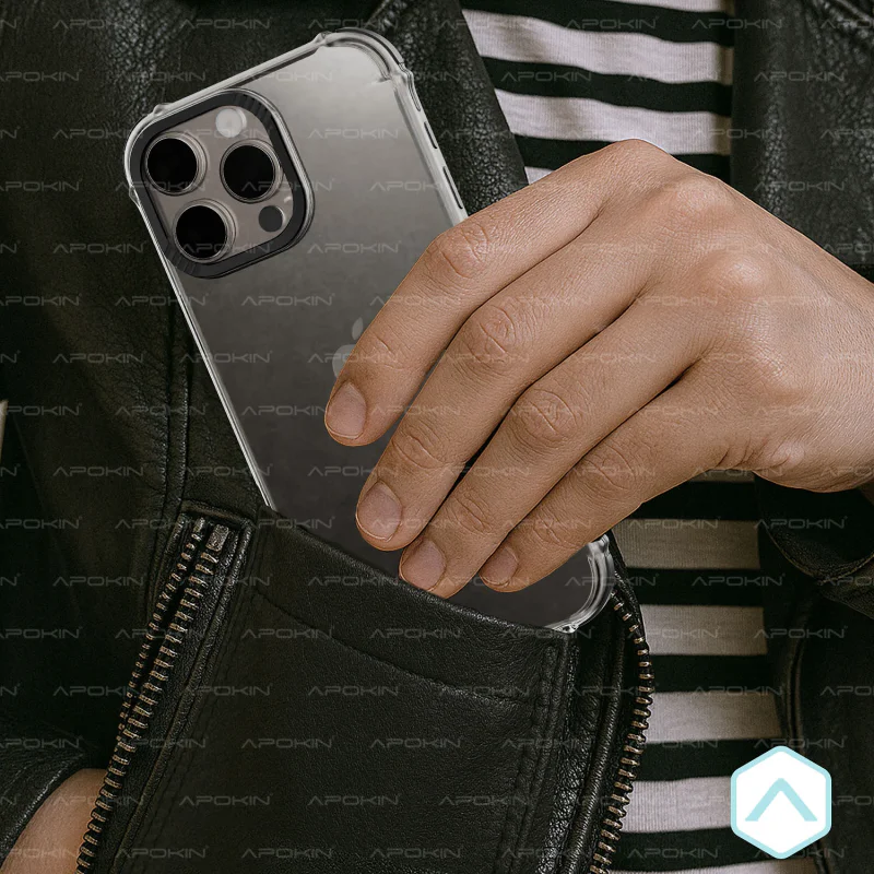 Capa Antichoques Apokin Rock para iPhone 17 Air Transparente Lilás - Imagem 6