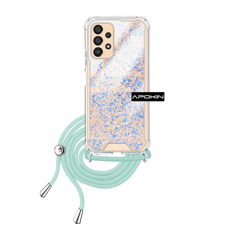 Capa de Gel Apokin Transparente com Cordão para Samsung Galaxy A33 5G Lilás - Imagem 4