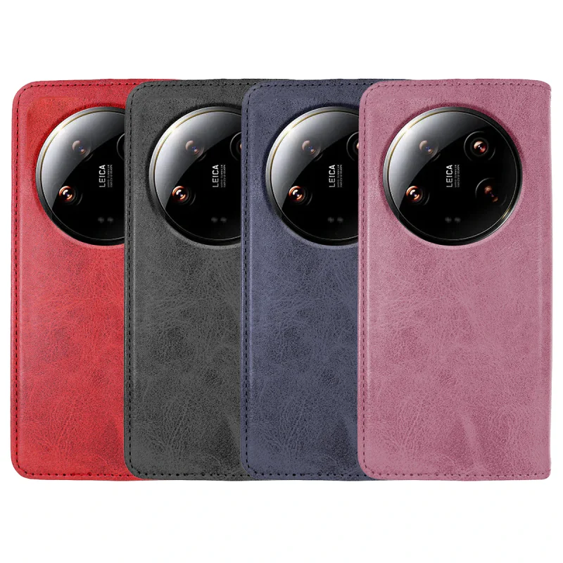 Capa com Porta-cartões em Pele Sintética Apokin para Xiaomi 14 Ultra Variedade de cores - Imagem 1